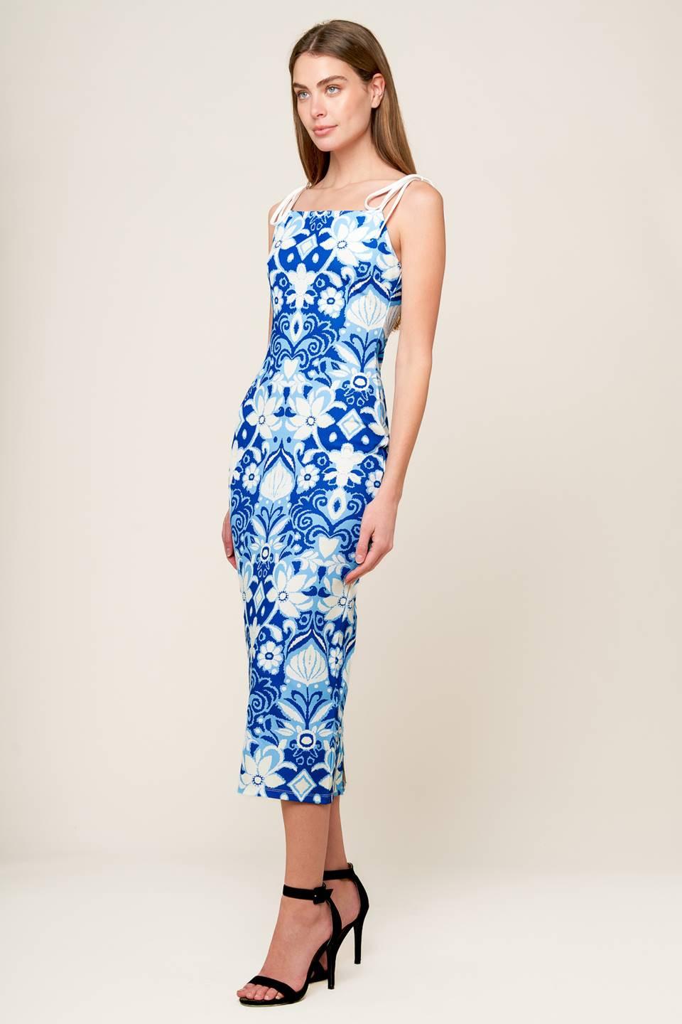 IN THE COUNTRYSIDE WOVEN MIDI DRESS Flying Tomato