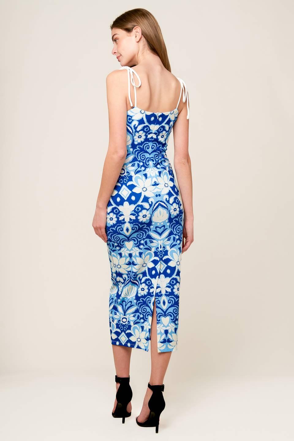 IN THE COUNTRYSIDE WOVEN MIDI DRESS Flying Tomato