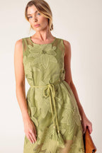 IN MY FREE TIME WOVEN LACE MIDI DRESS Flying Tomato