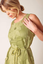 IN MY FREE TIME WOVEN LACE MIDI DRESS Flying Tomato