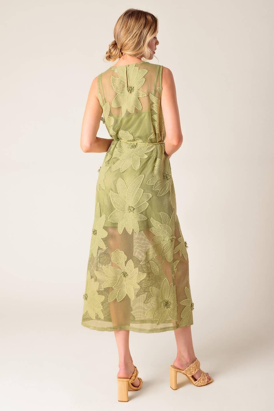 IN MY FREE TIME WOVEN LACE MIDI DRESS Flying Tomato