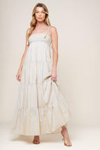 WAVES OF LIFT WOVEN MAXI DRESS Flying Tomato