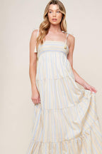 WAVES OF LIFT WOVEN MAXI DRESS Flying Tomato