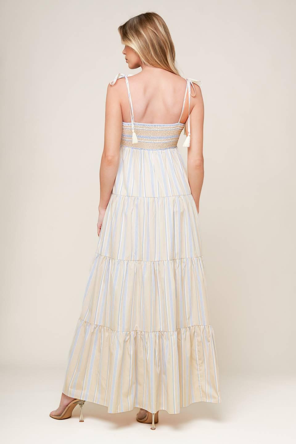 WAVES OF LIFT WOVEN MAXI DRESS Flying Tomato