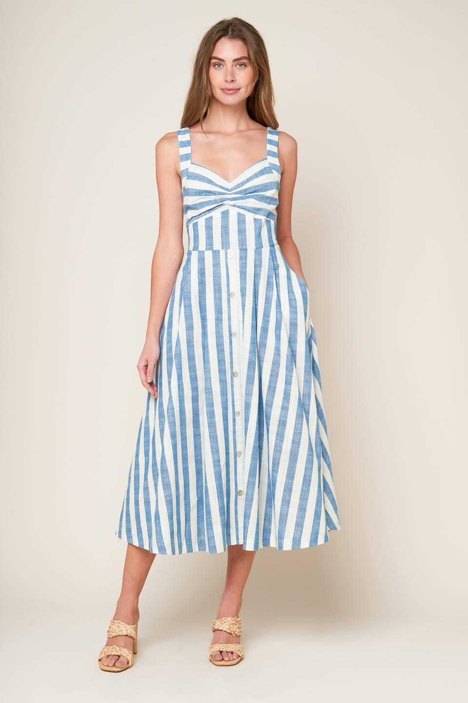 LUSH WITH LIFE WOVEN MIDI DRESS Flying Tomato