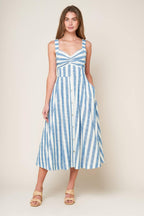 LUSH WITH LIFE WOVEN MIDI DRESS Flying Tomato