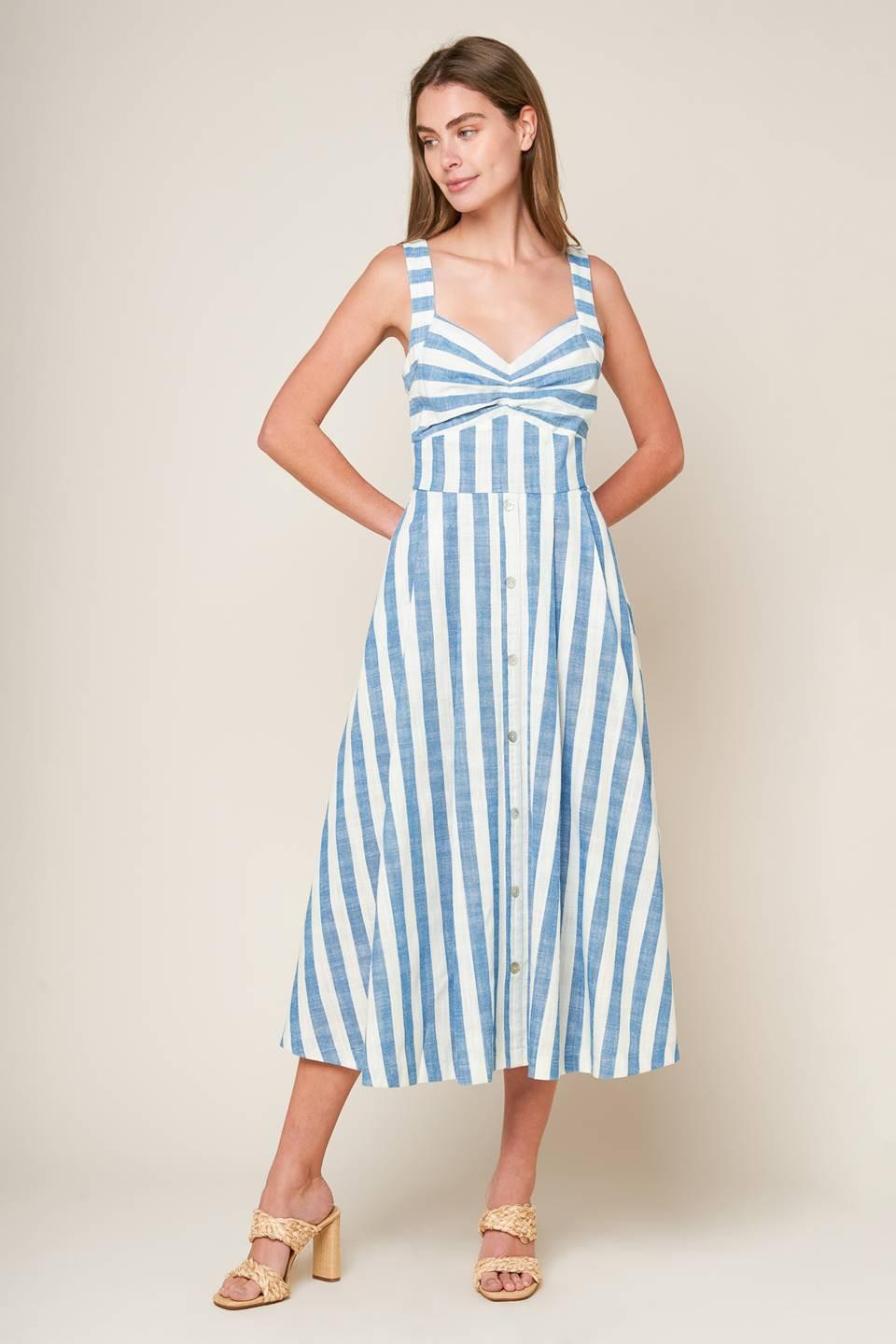 LUSH WITH LIFE WOVEN MIDI DRESS Flying Tomato