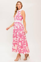 WHISPER IN BLOOM WOVEN MIDI DRESS Flying Tomato