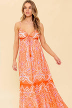 ROMANCE LANGUAGE CORAL WOVEN MAXI DRESS Flying Tomato