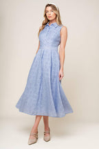 GRAND ENTRANCE WOVEN MIDI DRESS Flying Tomato