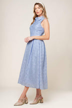GRAND ENTRANCE WOVEN MIDI DRESS Flying Tomato