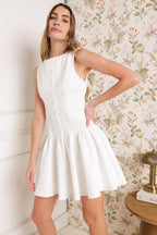 PALM PICNIC WOVEN MINI DRESS Flying Tomato