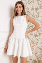 PALM PICNIC WOVEN MINI DRESS Flying Tomato