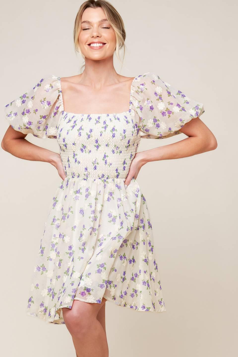 MAKING CONNECTIONS CREAM WOVEN MINI DRESS Flying Tomato