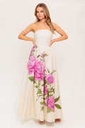 CAUGHT IN THE BREEZE FLORAL WOVEN MAXI DRESS Flying Tomato