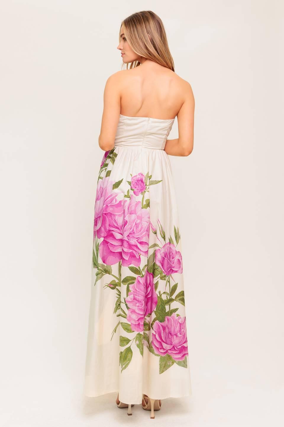 CAUGHT IN THE BREEZE FLORAL WOVEN MAXI DRESS Flying Tomato