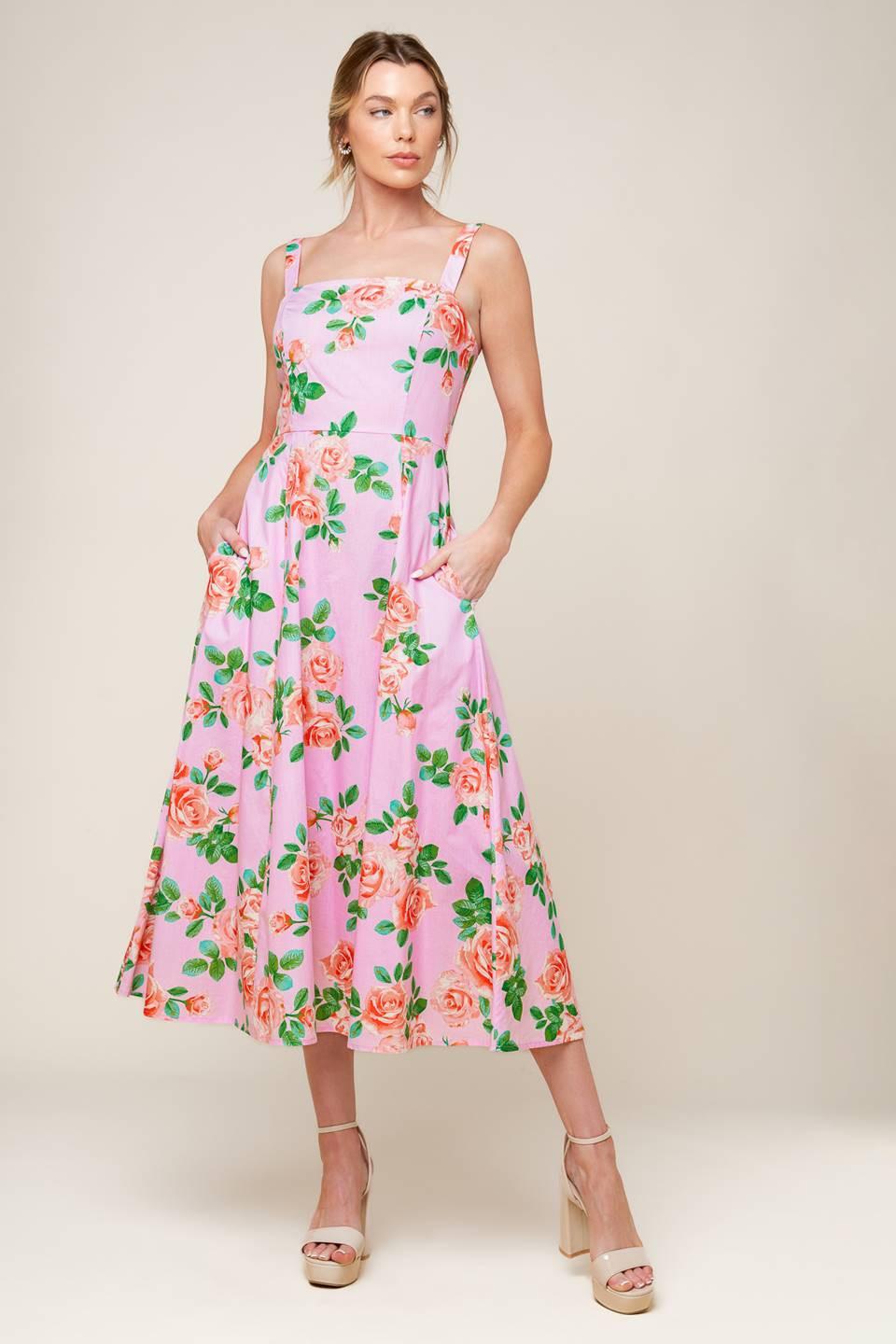 TIME FOR TEAM WOVEN MIDI DRESS Flying Tomato