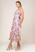 TIME FOR TEAM WOVEN MIDI DRESS Flying Tomato