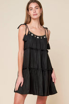 THROUGH THE ARBOR WOVEN MINI DRESS Flying Tomato