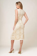 PRETTIEST ENERGY CREAM LACE MIDI DRESS Flying Tomato