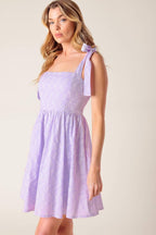 NIGHT TO REMEMBER LAVENDER WOVEN MINI DRESS Flying Tomato