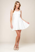 LAST YOUR CHANCE DENIM WOVEN MINI DRESS Flying Tomato