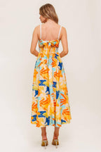 DAWN PETAL KISS WOVEN MIDI DRESS Flying Tomato