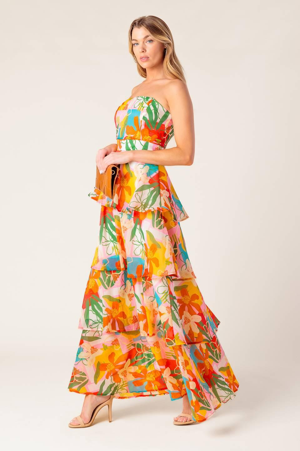 HALF PAST SUNSET WOVEN MAXI DRESS Flying Tomato