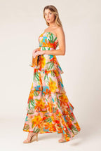 HALF PAST SUNSET WOVEN MAXI DRESS Flying Tomato