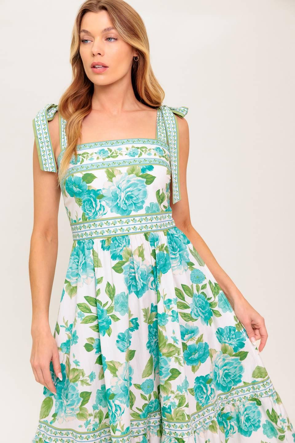 WRITTEN IN THE SKY WOVEN MIDI DRESS Flying Tomato
