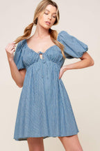 SOMETHING NICE WOVEN MINI DRESS Flying Tomato