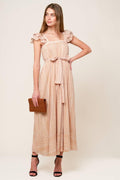 FROLIC THROUGH FIELDS WOVEN MIDI DRESS Flying Tomato