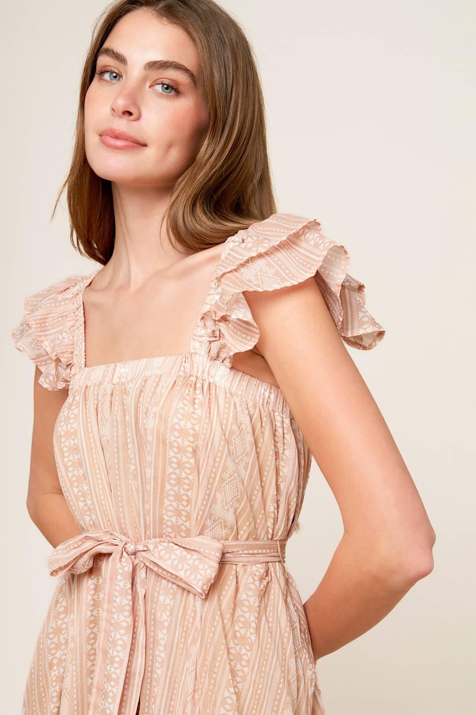 FROLIC THROUGH FIELDS WOVEN MIDI DRESS Flying Tomato
