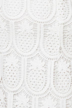 LOVING MENTALITY WHITE WOVEN LACE MIDI DRESS Flying Tomato