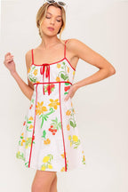 HEART OF GOLD WOVEN MINI DRESS Flying Tomato