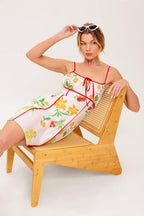 HEART OF GOLD WOVEN MINI DRESS Flying Tomato