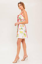 HEART OF GOLD WOVEN MINI DRESS Flying Tomato