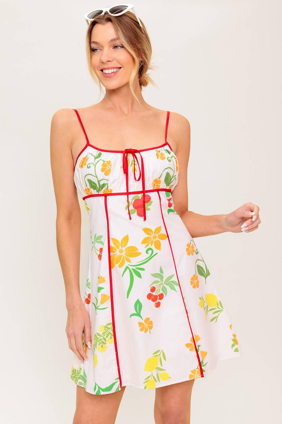 HEART OF GOLD WOVEN MINI DRESS Flying Tomato