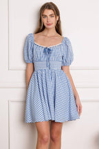BREEZE THROUGH PARADISE WOVEN MINI DRESS Flying Tomato