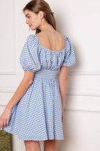 BREEZE THROUGH PARADISE WOVEN MINI DRESS Flying Tomato