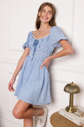 BREEZE THROUGH PARADISE WOVEN MINI DRESS Flying Tomato