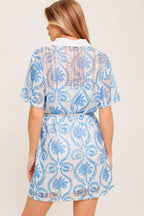 GENTLE SPIRIT WOVEN LACE MINI DRESS Flying Tomato