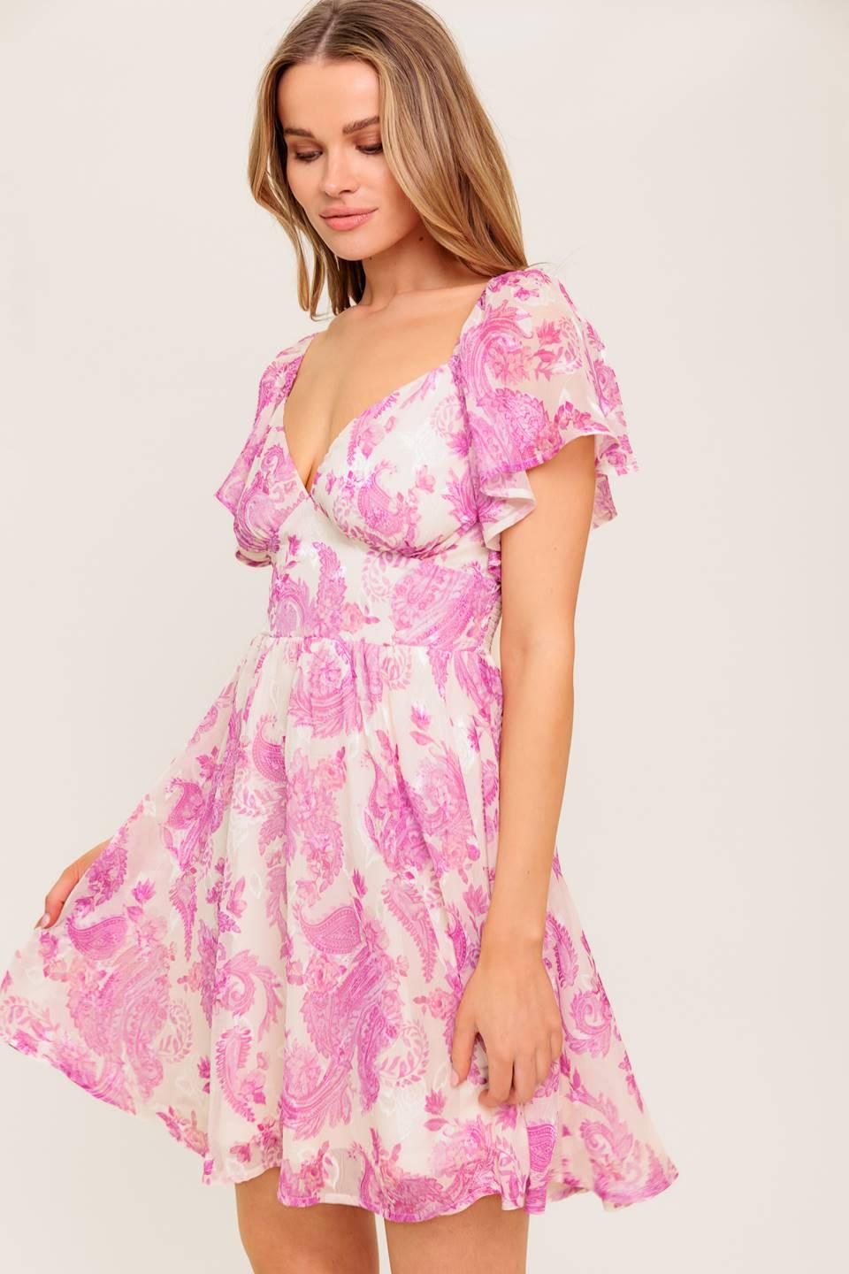 OCEAN WHISPER SKY BLUE WOVEN MINI DRESS Flying Tomato