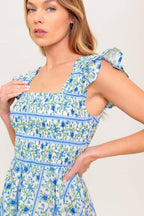 FAIRFAX GERANIUM WOVEN MINI DRESS Flying Tomato