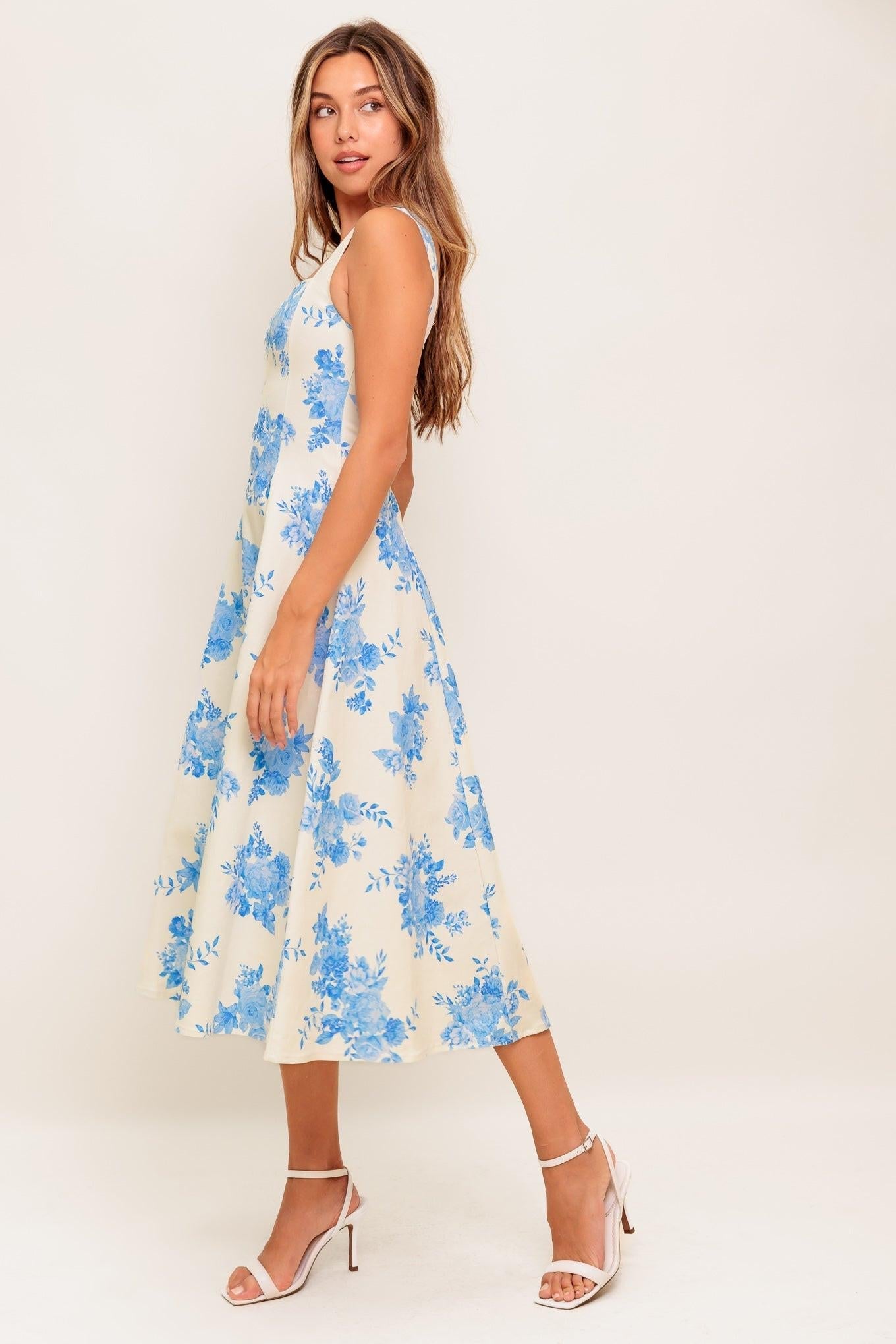 BLUEBELL BREEZE WOVEN MIDI DRESS Flying Tomato
