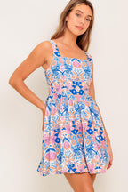 SUMMER BLOOM WOVEN MINI DRESS Flying Tomato
