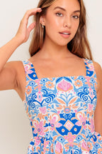 SUMMER BLOOM WOVEN MINI DRESS Flying Tomato