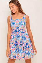 SUMMER BLOOM WOVEN MINI DRESS Flying Tomato