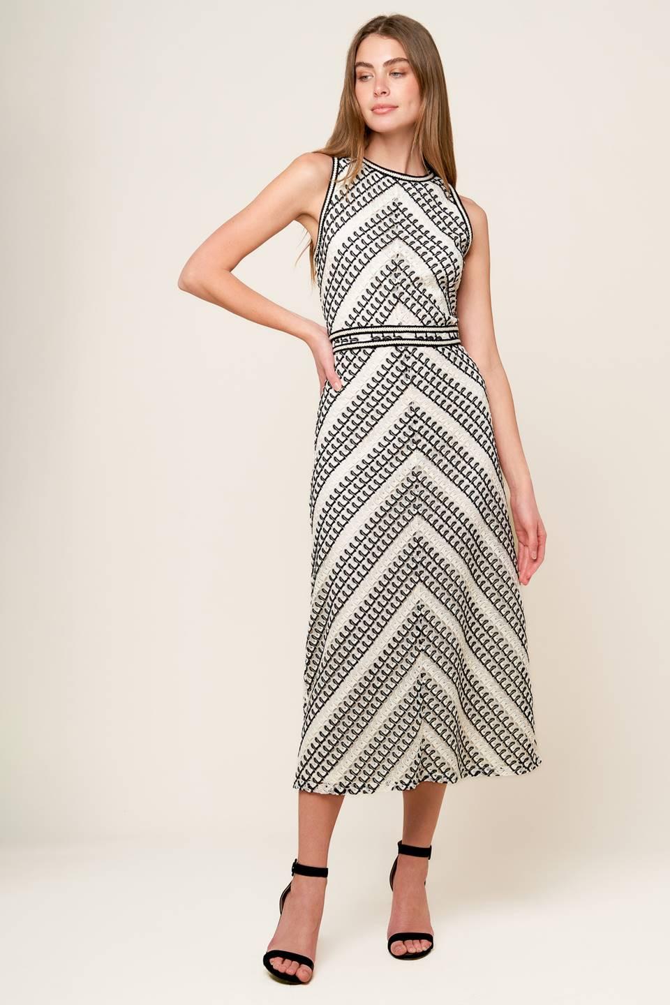 TERRIFIC TIMING CROCHET MIDI DRESS Flying Tomato