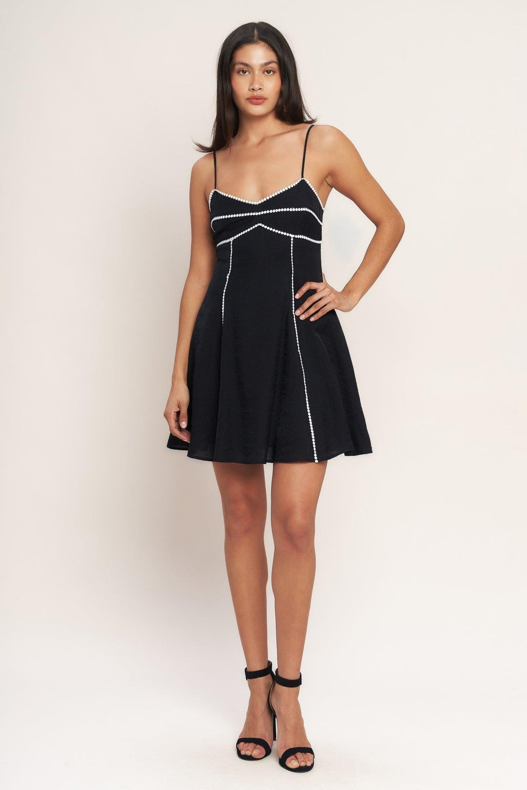 ALL EYES ON YOU WOVEN MINI DRESS Flying Tomato